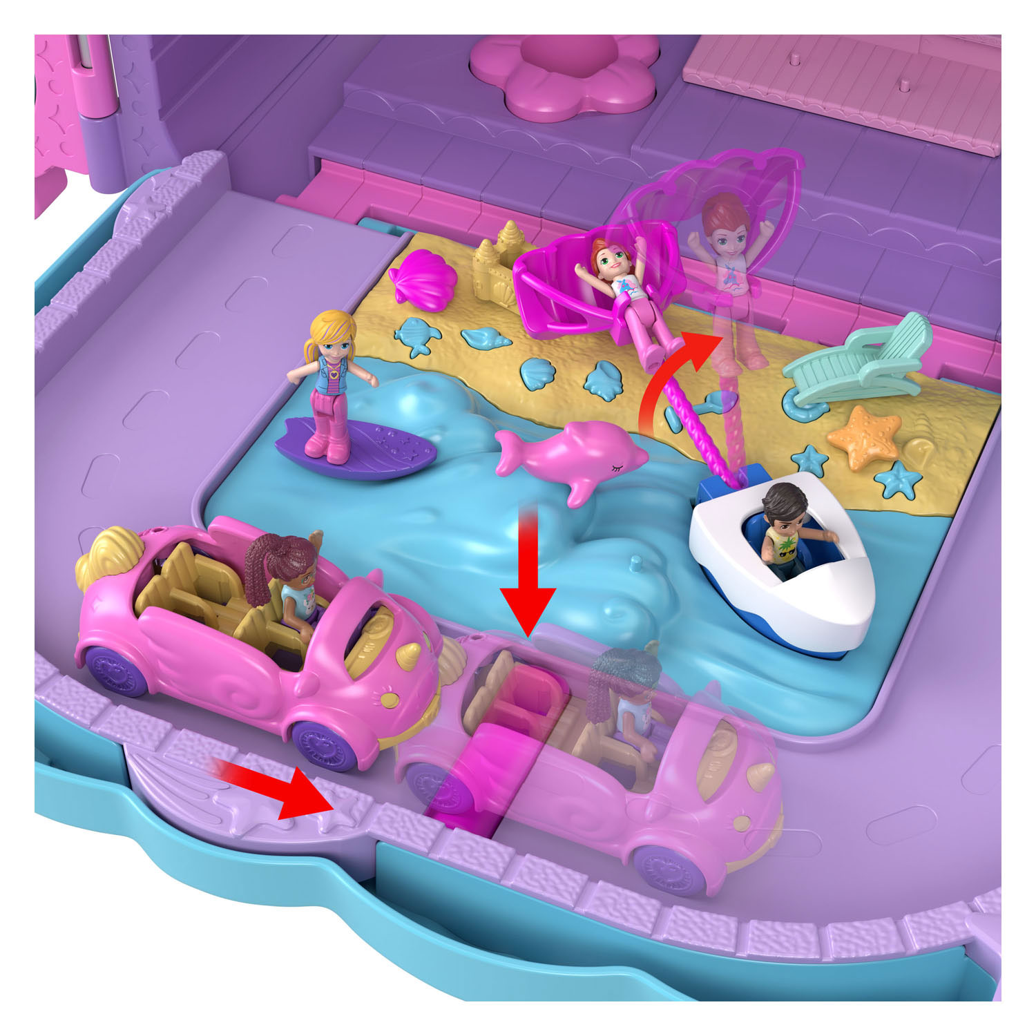 Polly Pocket Pollyville Resort Rolkoffer Speelset