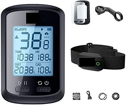 Fietscomputers G plus g fiets GPS Fietscomputer Draadloze Snelheidsmeter Waterdichte Fietsen GPS Cycle Computer Fiets Snelheidsmeter Waterdicht met display (Color : G PLUS Group E)