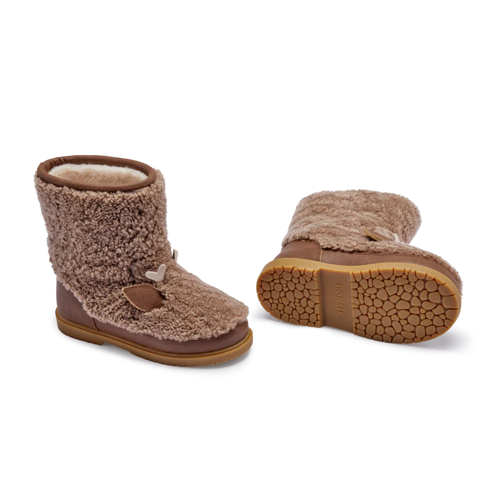 Kirfi Boots | Stag | Chestnut Curly Sheep Wool