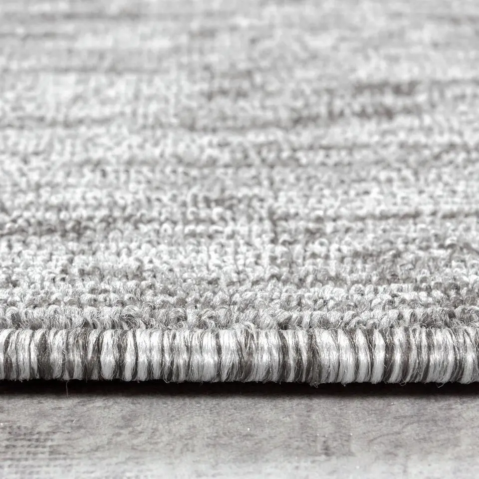 Effen Vloerkleed Laagpolig Lichtgrijs - 240x340 CM