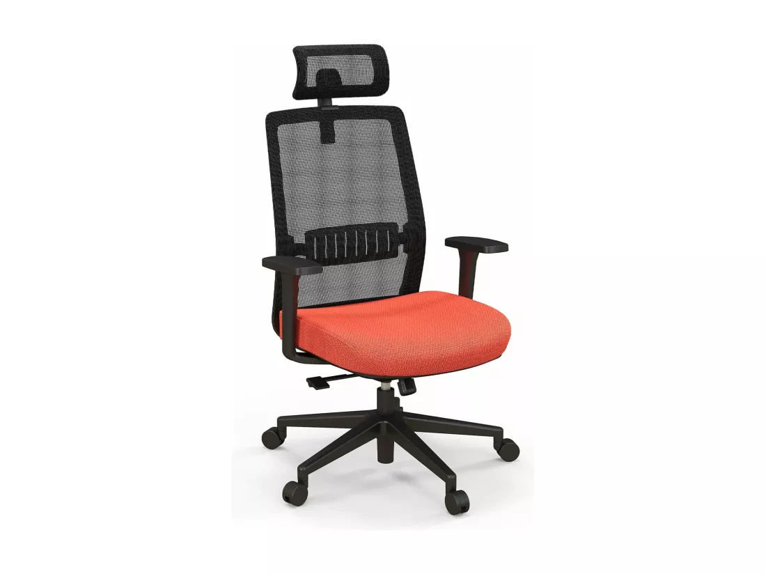 Chaise de Bureau Ergonomique, Réglable en Hauteur, Dossier Respirant, Soutien Lombaire, Appui-Tête 3D Confortable, pour Bureau, Étude, Salle de Conférence