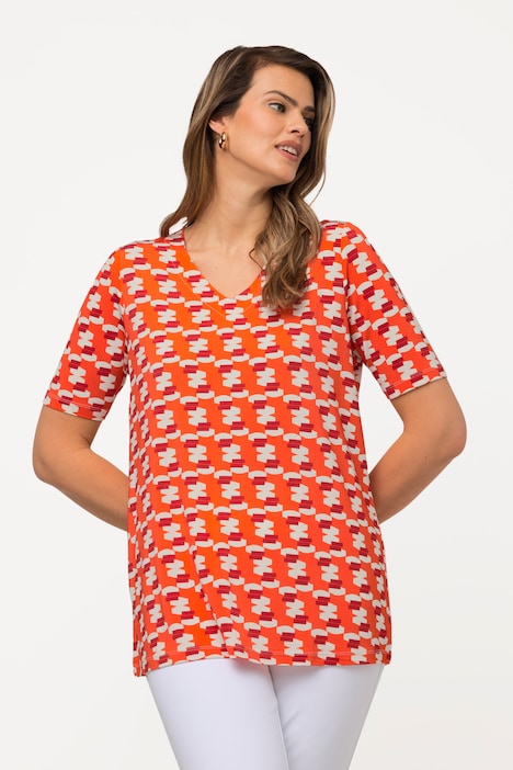 Slinkyshirt, Retro-Design, V-Ausschnitt, Halbarm