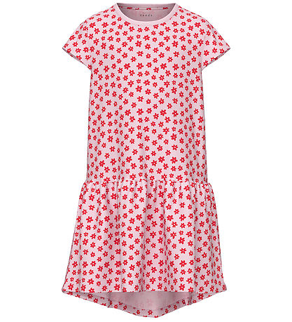 Name It Kjole - NkfVigga Caspl - Parfait Pink/Rød flowers