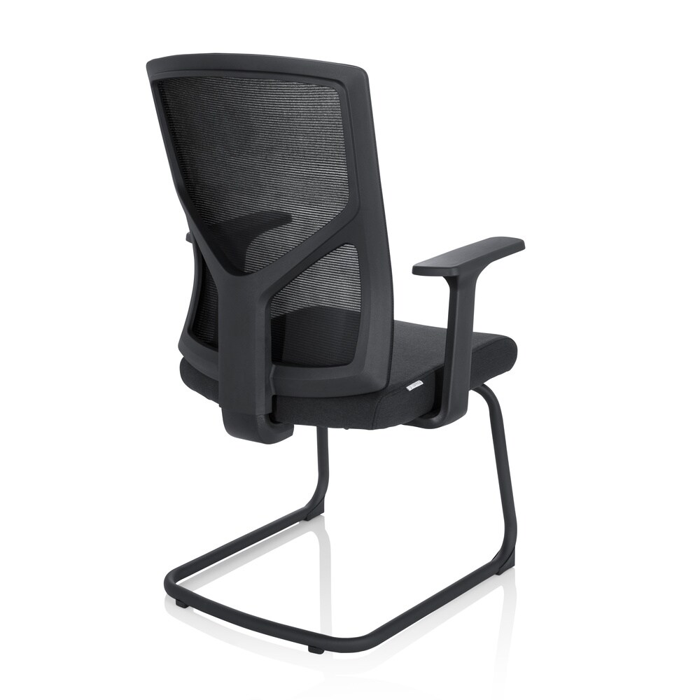 Freischwinger BRETON V B Stoff/Netzstoff mit Armlehnen hjh OFFICE