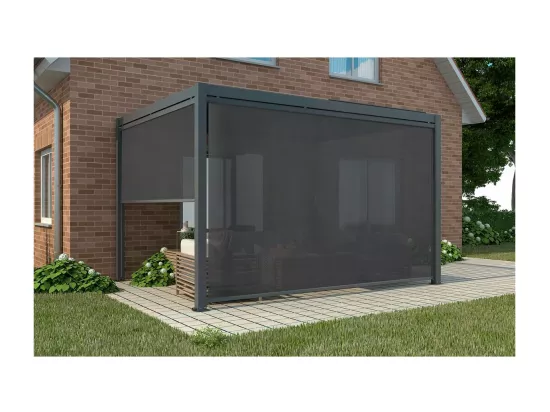Store de Pergola - 370 x 204 cm - Gris anthracite