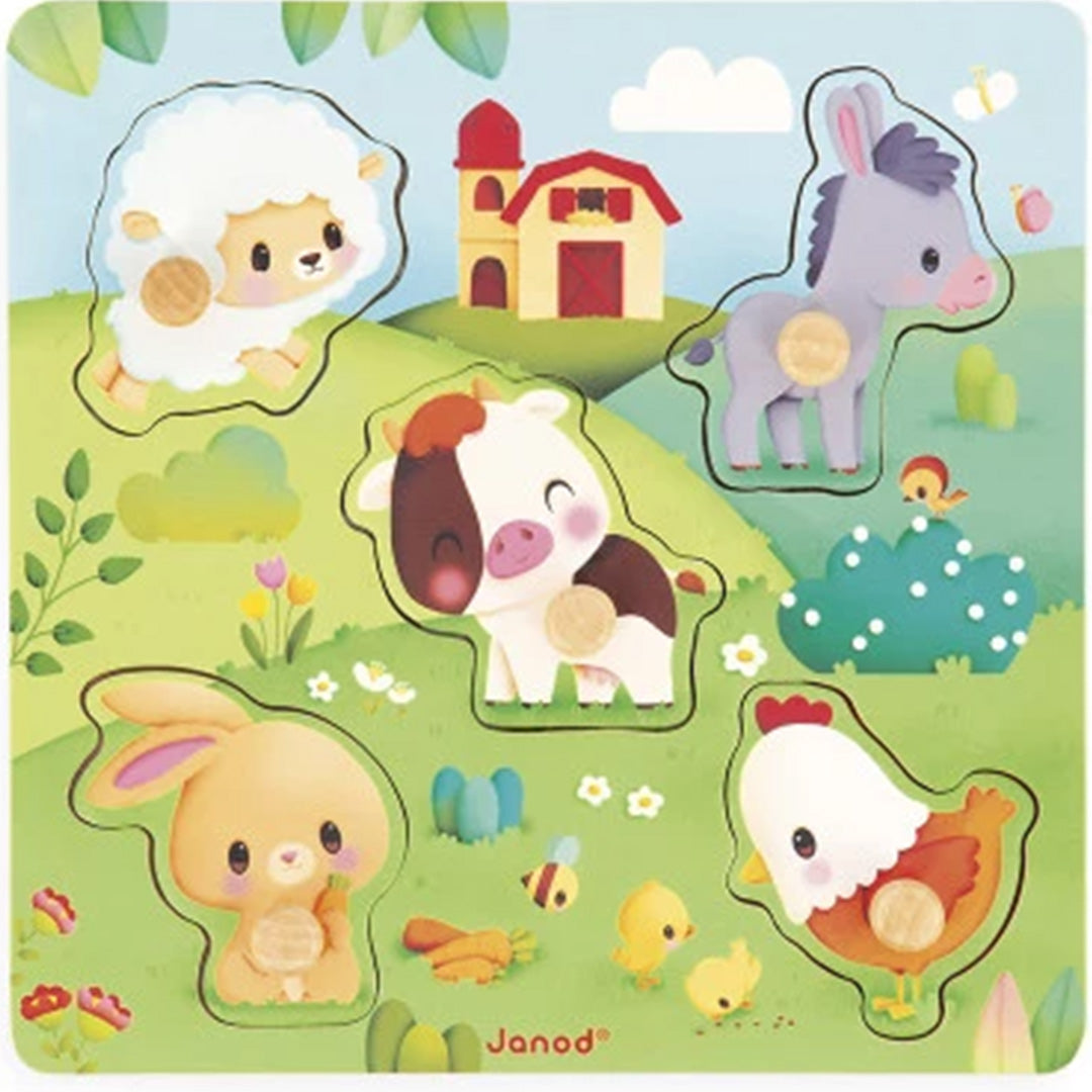 Janod voelpuzzel de boerderij - 5st