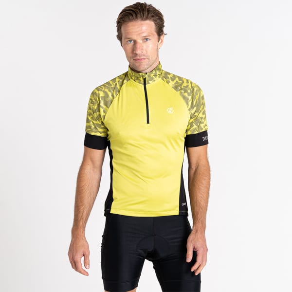 Maillot vélo DARE 2B STAY THE COURSE III JERSEY GREEN ALGAE/BLACK MICRO CAMO