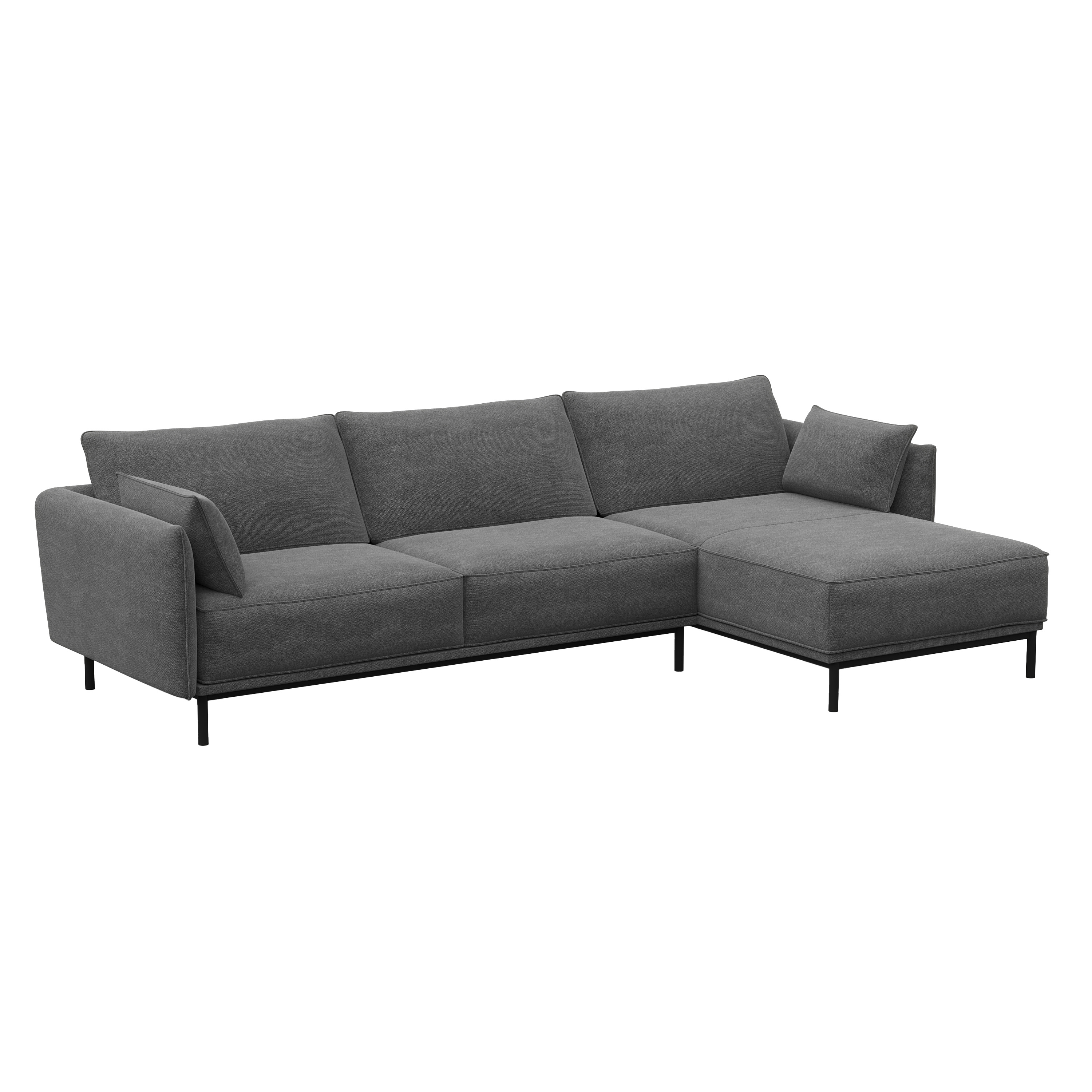 Ecksofa ELVIS rechts anthrazit