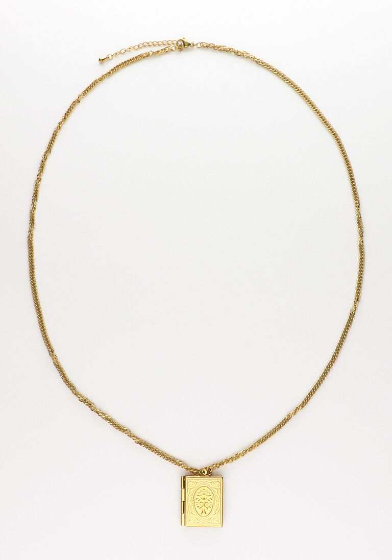NOTRE-V gouden notre-v ketting ketting met boek