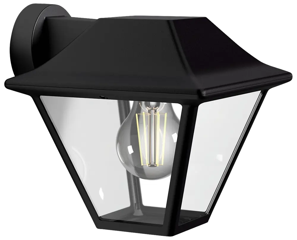 PHILIPS Væglampe Alpenglow E27 360° - sort