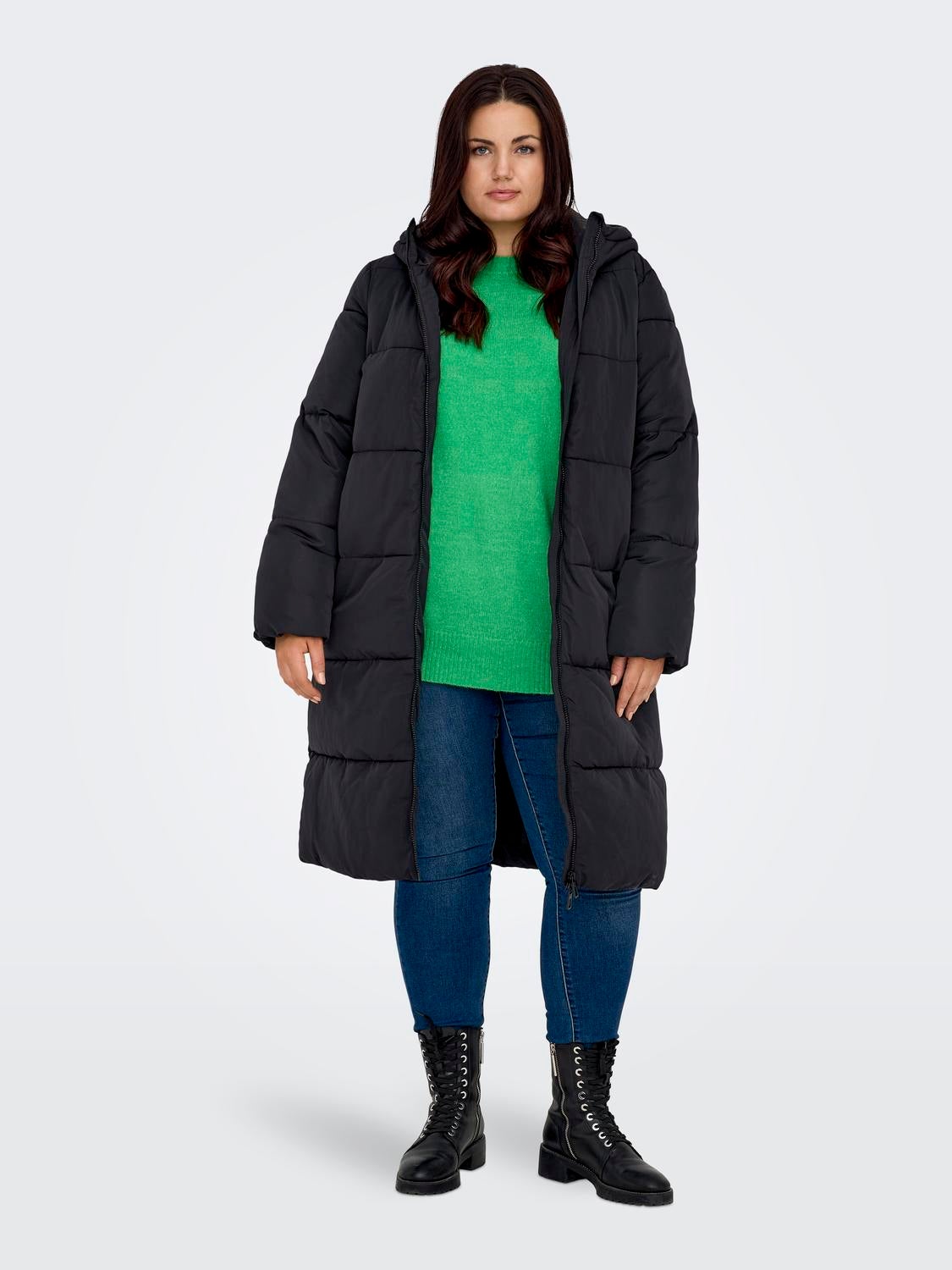 CARABBIE Steppmantel Black