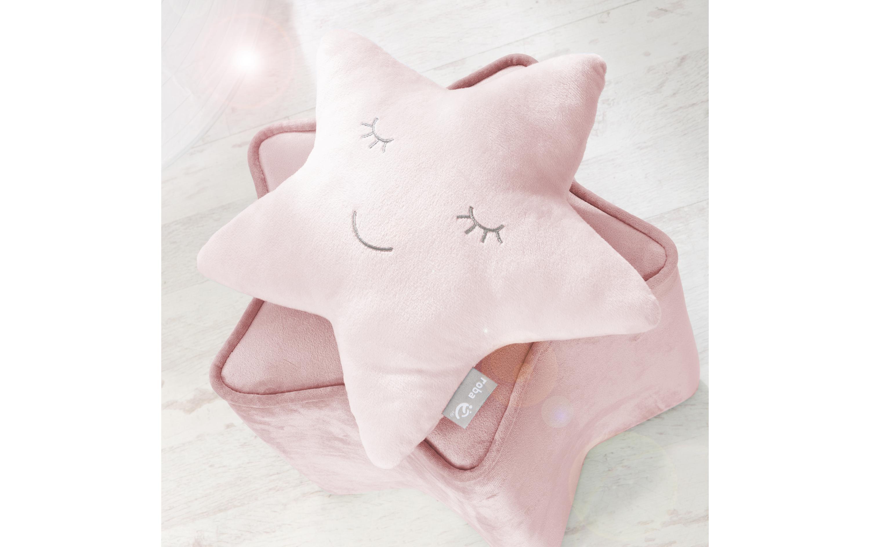 Kissen Stern RosaFlauschiges Kuschelkissen für jedes Baby- & Kinderzimmer