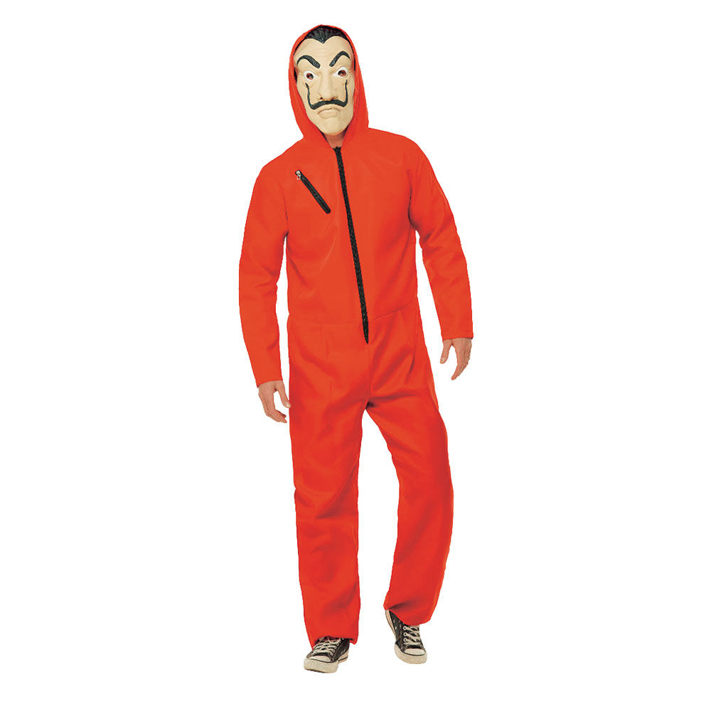 Déguisement braqueur combinaison rouge L/XL