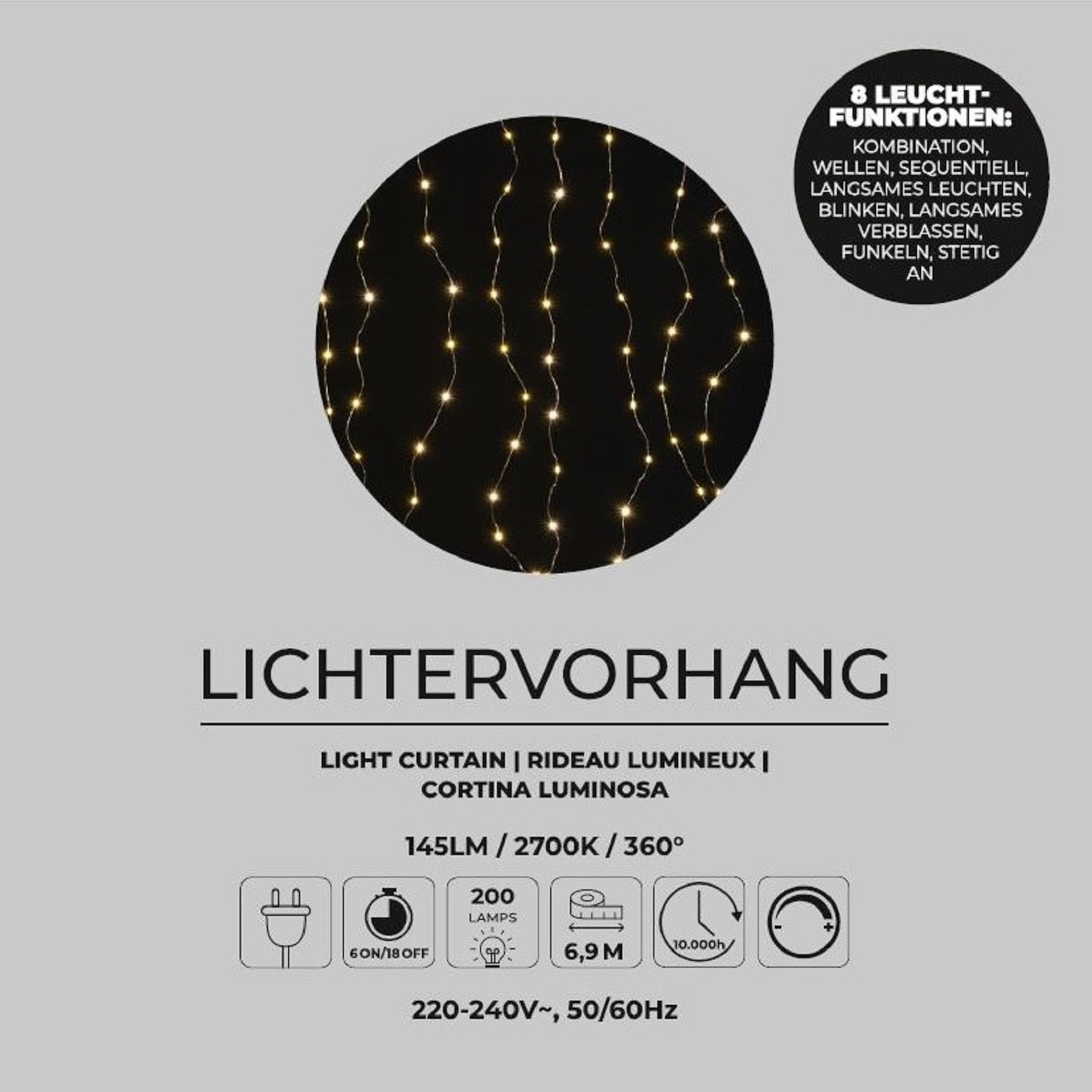 klar, L 700 x B 200 cm