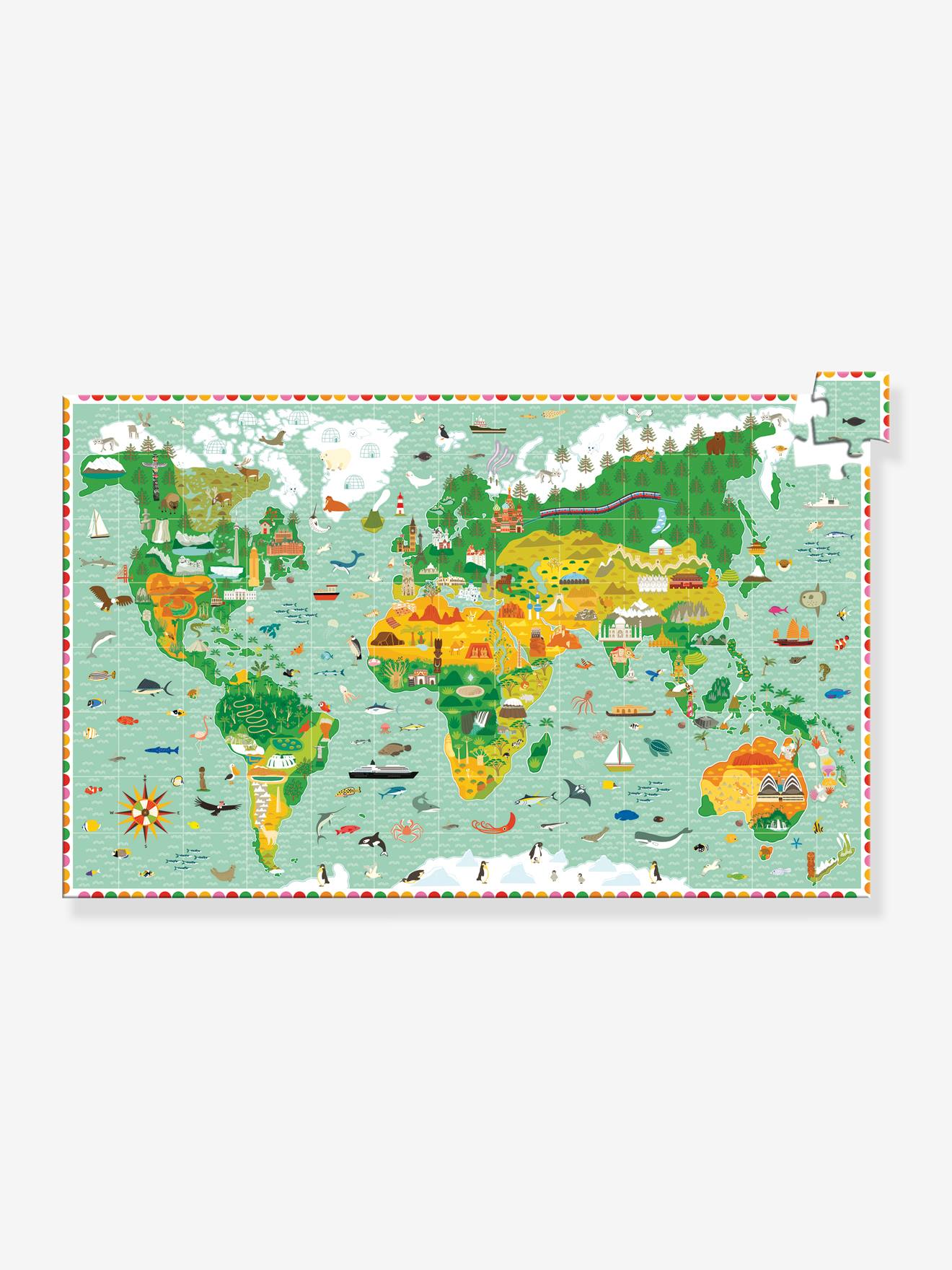 Quebra-cabeça de observação DJECO Green de 200 peças - Volta ao Mundo