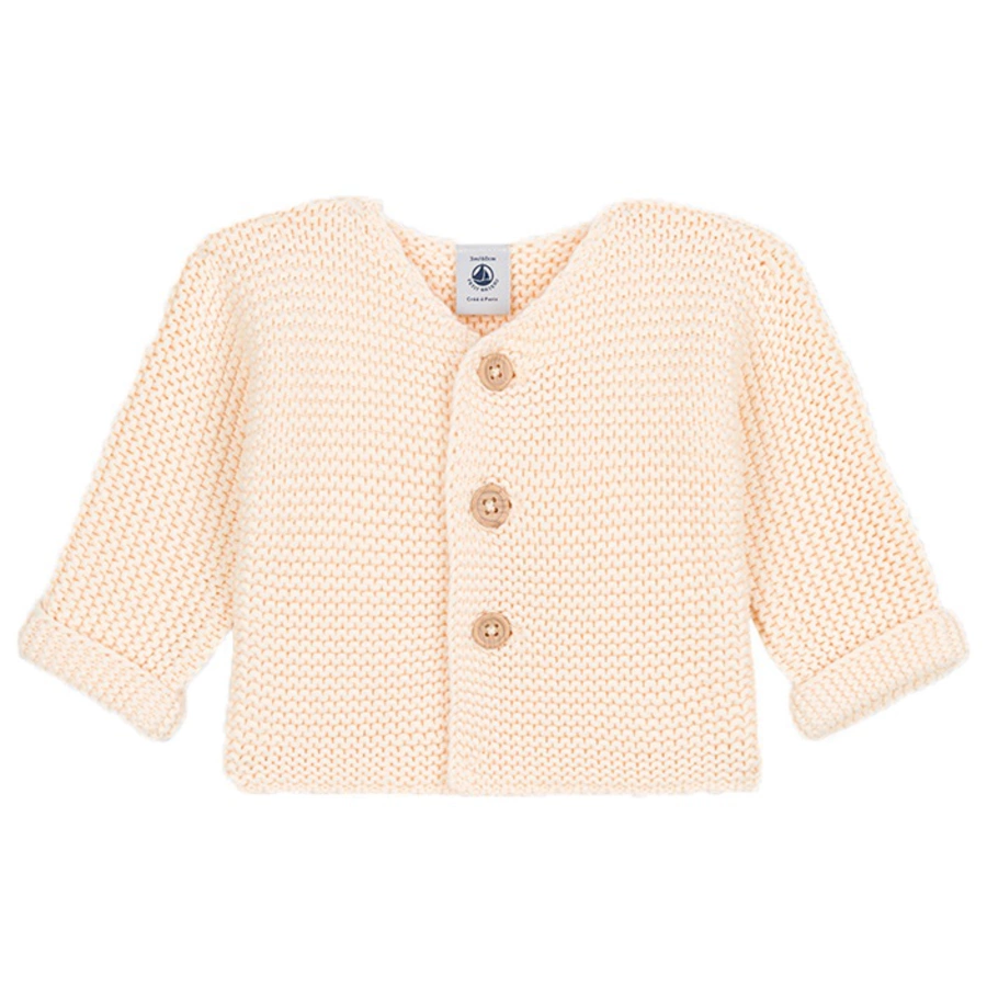 Petit Bateau Strickjacke beige avalanche