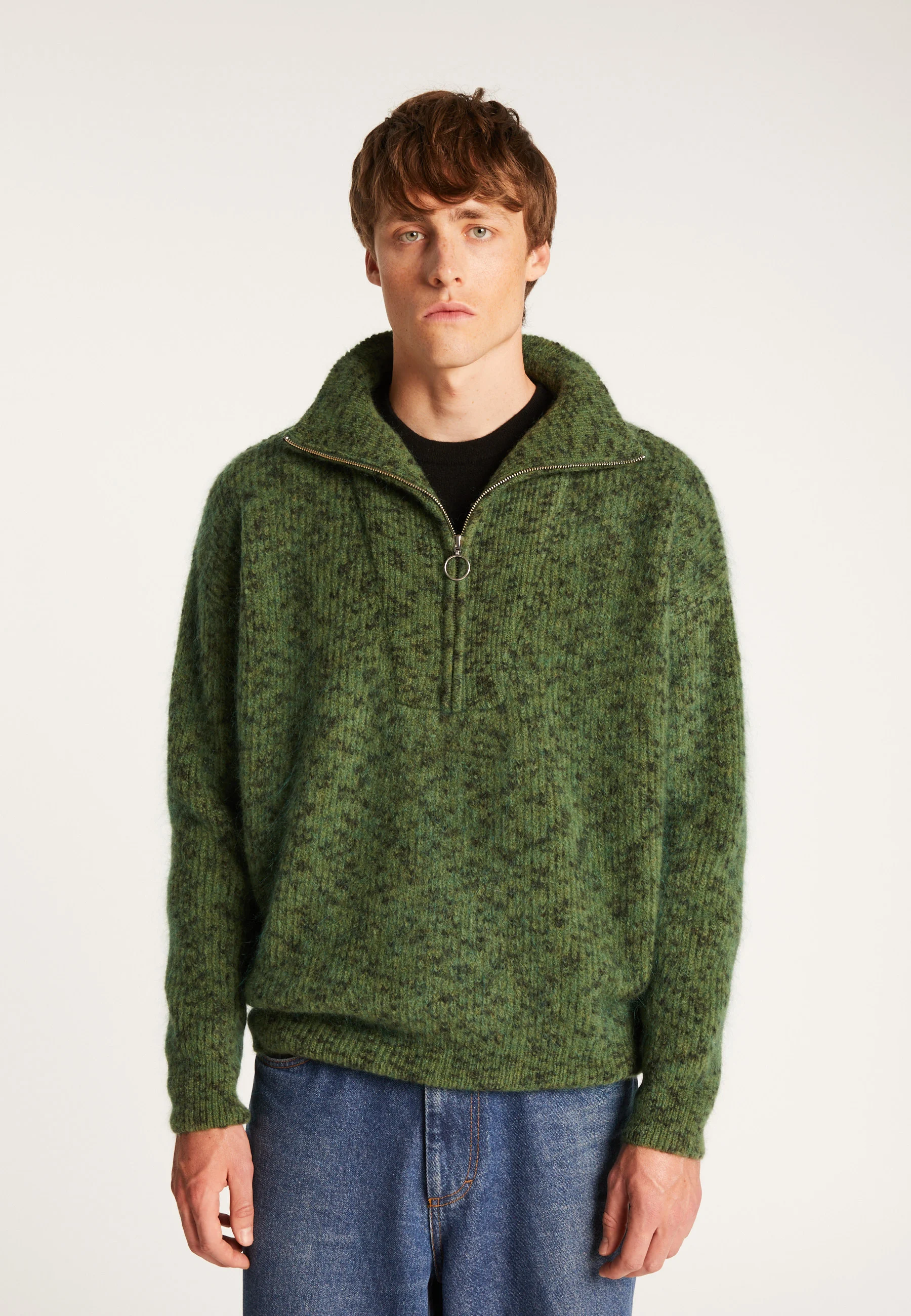 TENESSYAH24 - Pull camionneur unisexe en mohair | Kaki
