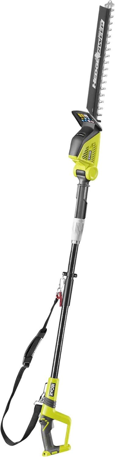 RYOBI 18V ONE+ Akku-Teleskop-Heckenschere OPT1845, 45 cm Diamant-Messer, 18 mm Schnittstärke, 135° Schneidkopf, ohne Akku und Ladegerät