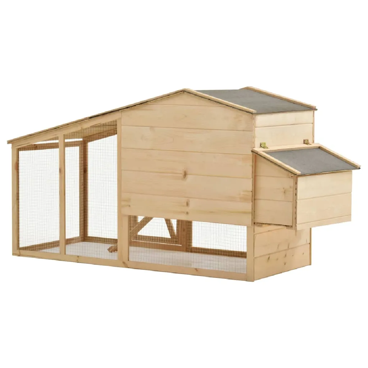 vidaXL Poulailler - Bois de pin massif