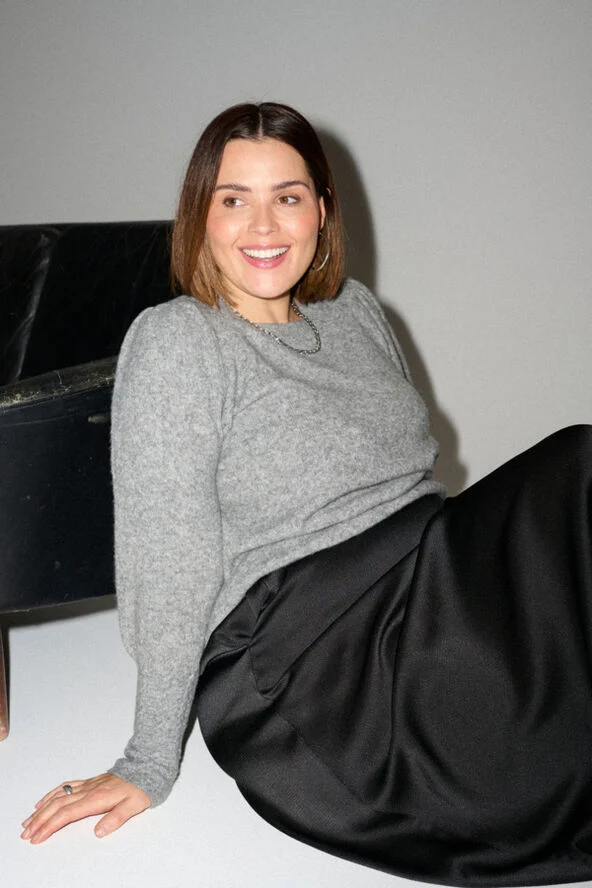 Kaffe Curve KCamalia Knit Pullover Grey melange