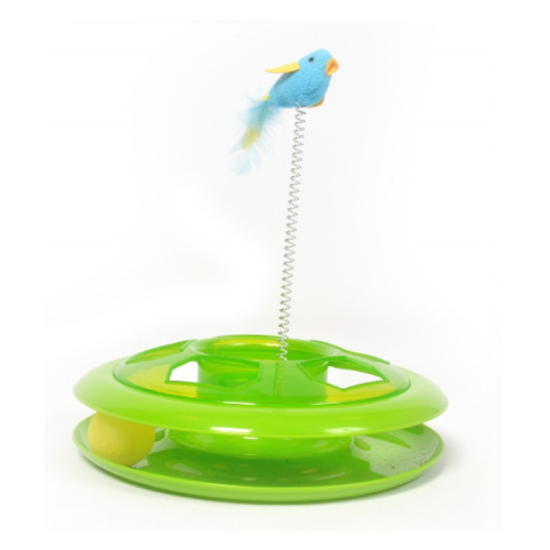 Brinquedo para gato DUVO HAPPY HOOP verde, 27 cm de diâmetro
