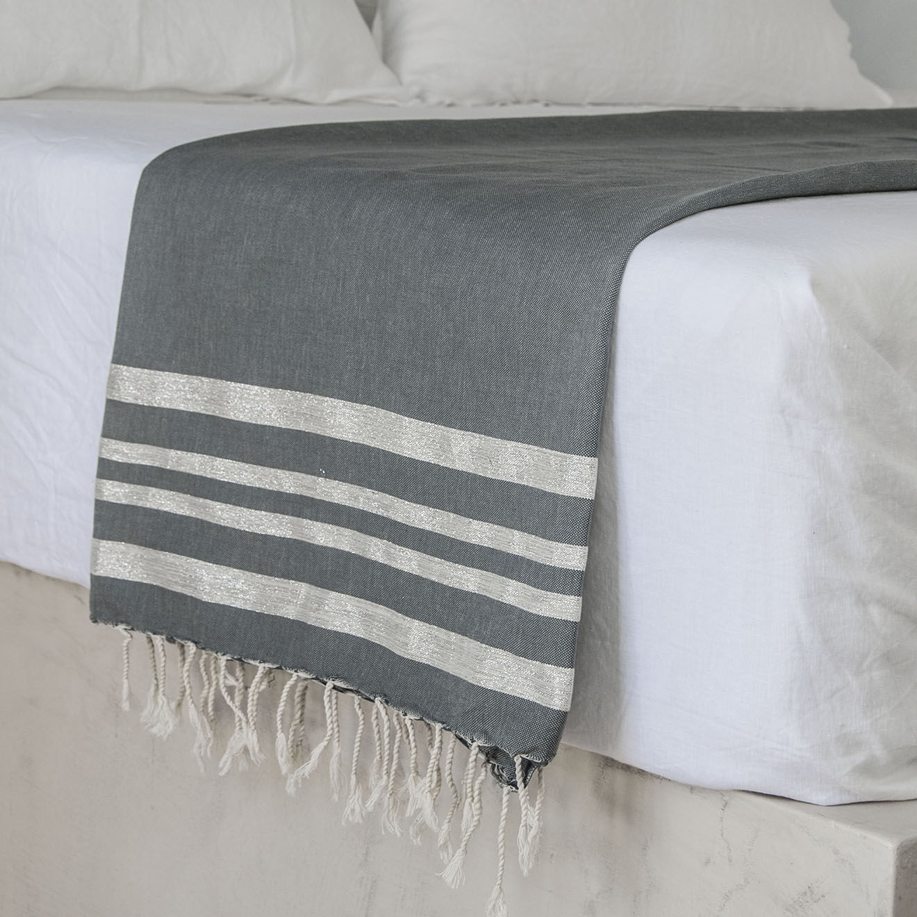 Febronie Nappe 100% Coton 200 g/m² Hamptons gris moyen