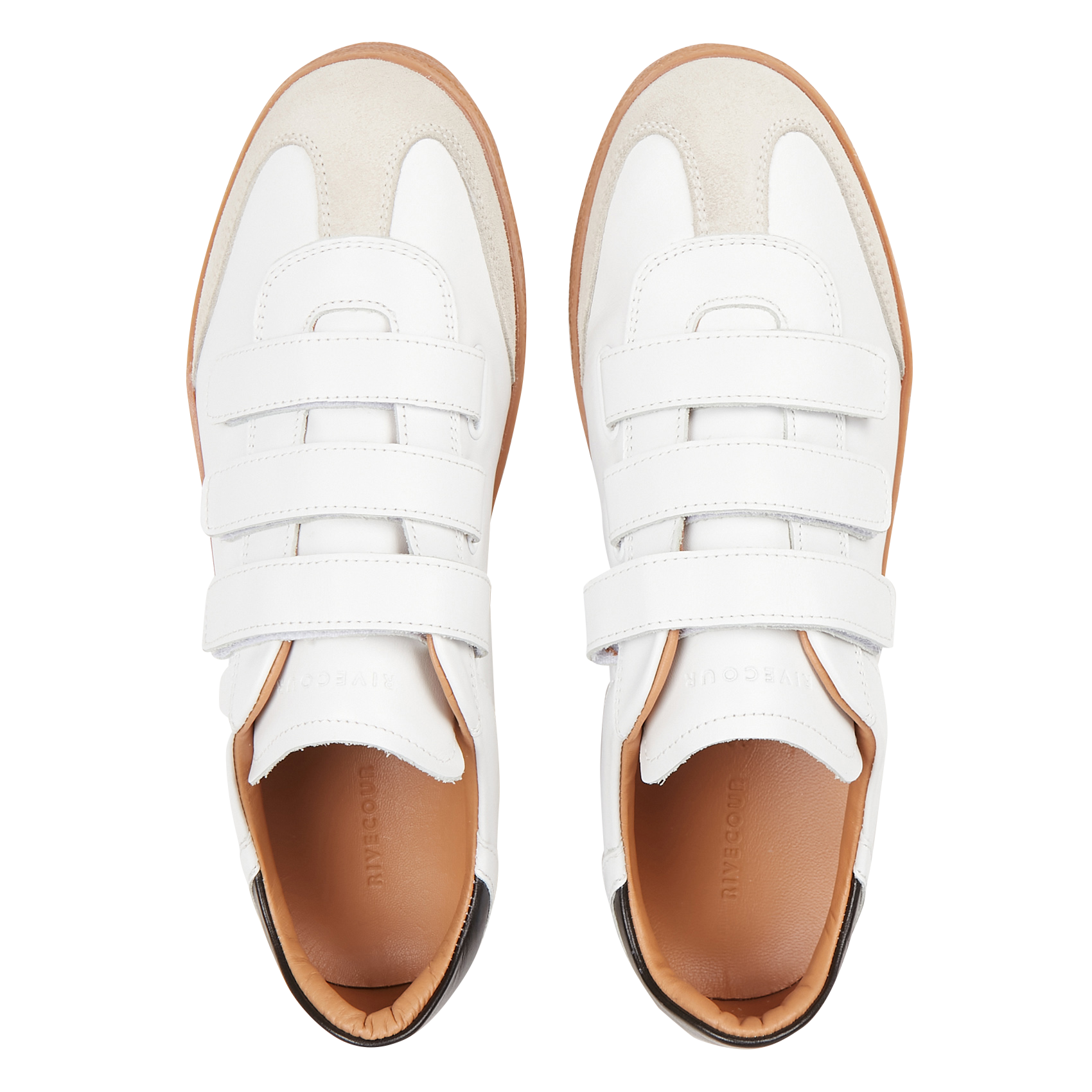N°11 - Baskets à scratchs en cuir N11 | Blanc