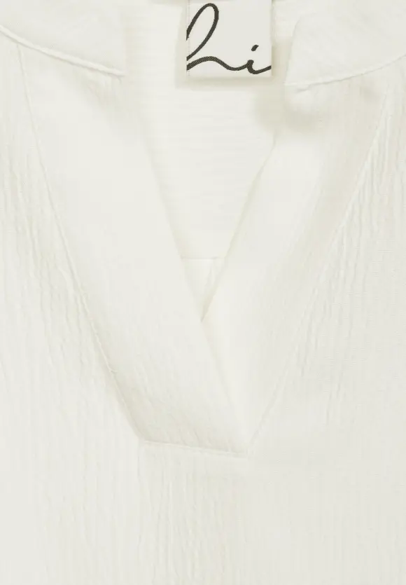 Tunikabluse mit Struktur - off white