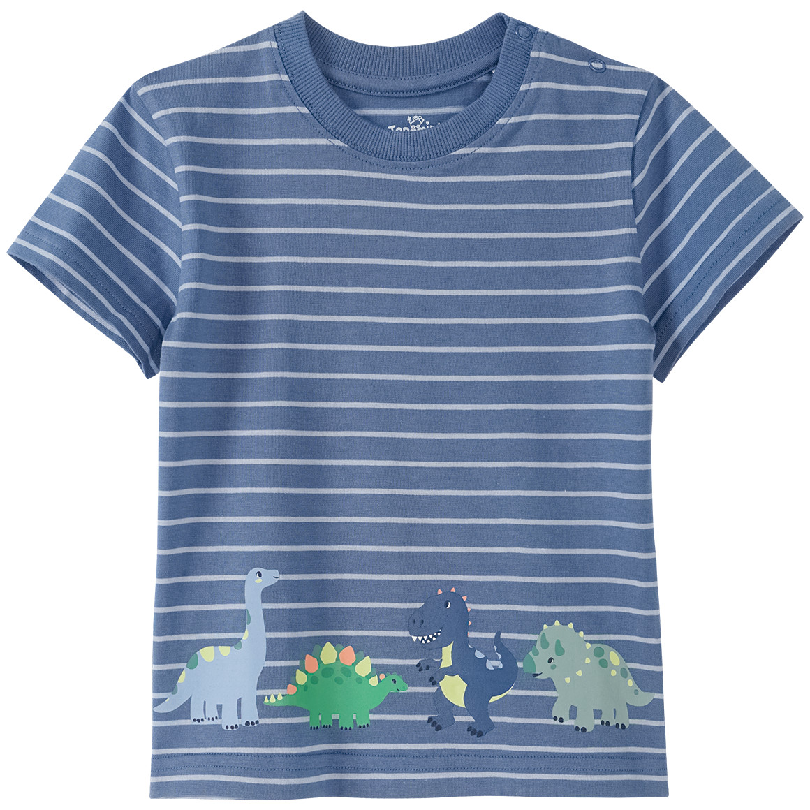 Topomini Baby T-Shirt mit Dino-Motiven blau