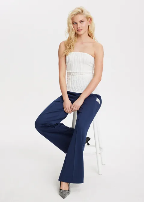 Bandeau top met wave detail off-white (WIT.O)