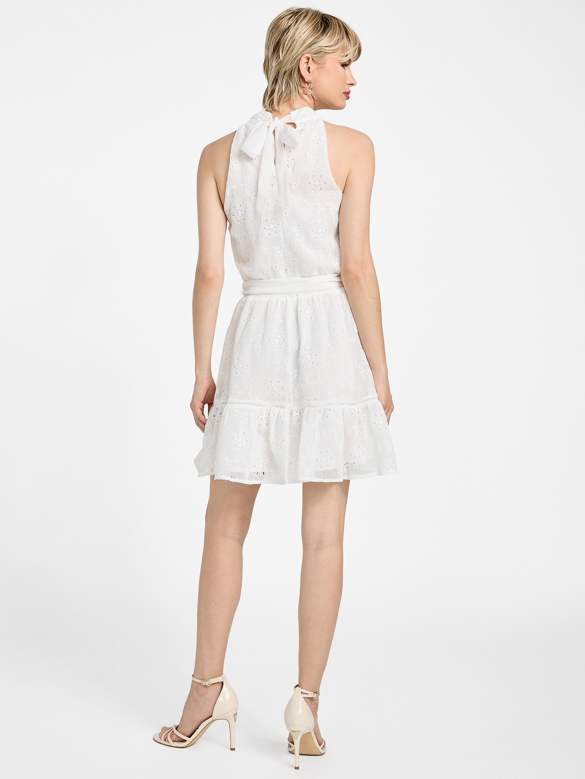 Vestido Danielle de chiffon com decote halter