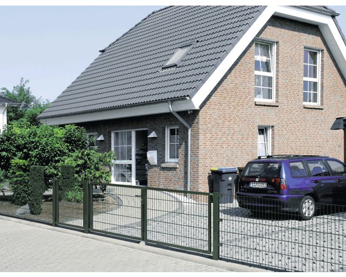 ALBERTS Flexo 300 x 100 cm dubbele poort van gelast gaas, inclusief palen van 8 x 8 cm, antraciet