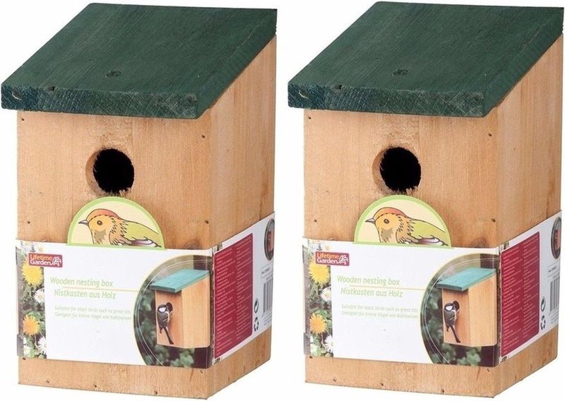 2x Houten Nestkastjes 22 cm - Vogelhuisjes