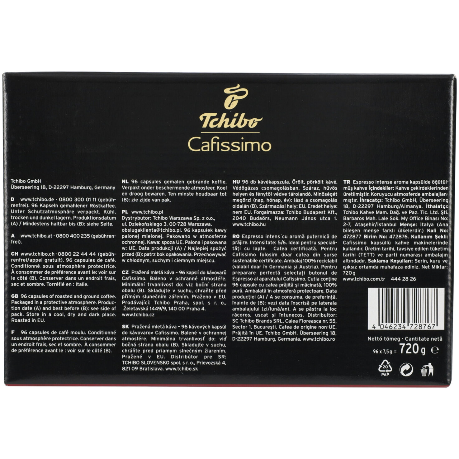 Tchibo Cafissimo Espresso kräftig 96 Kapseln