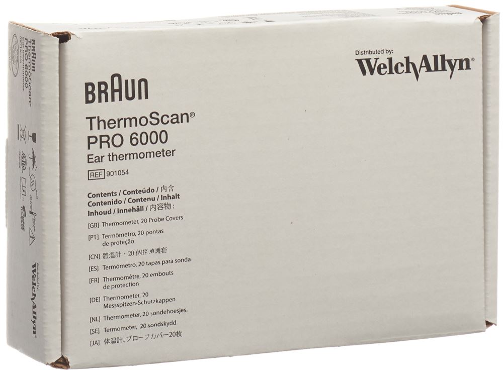 BRAUN ThermoScan Ohrthermometer<br>1 Stück, PRO 6000 Welch Allyn