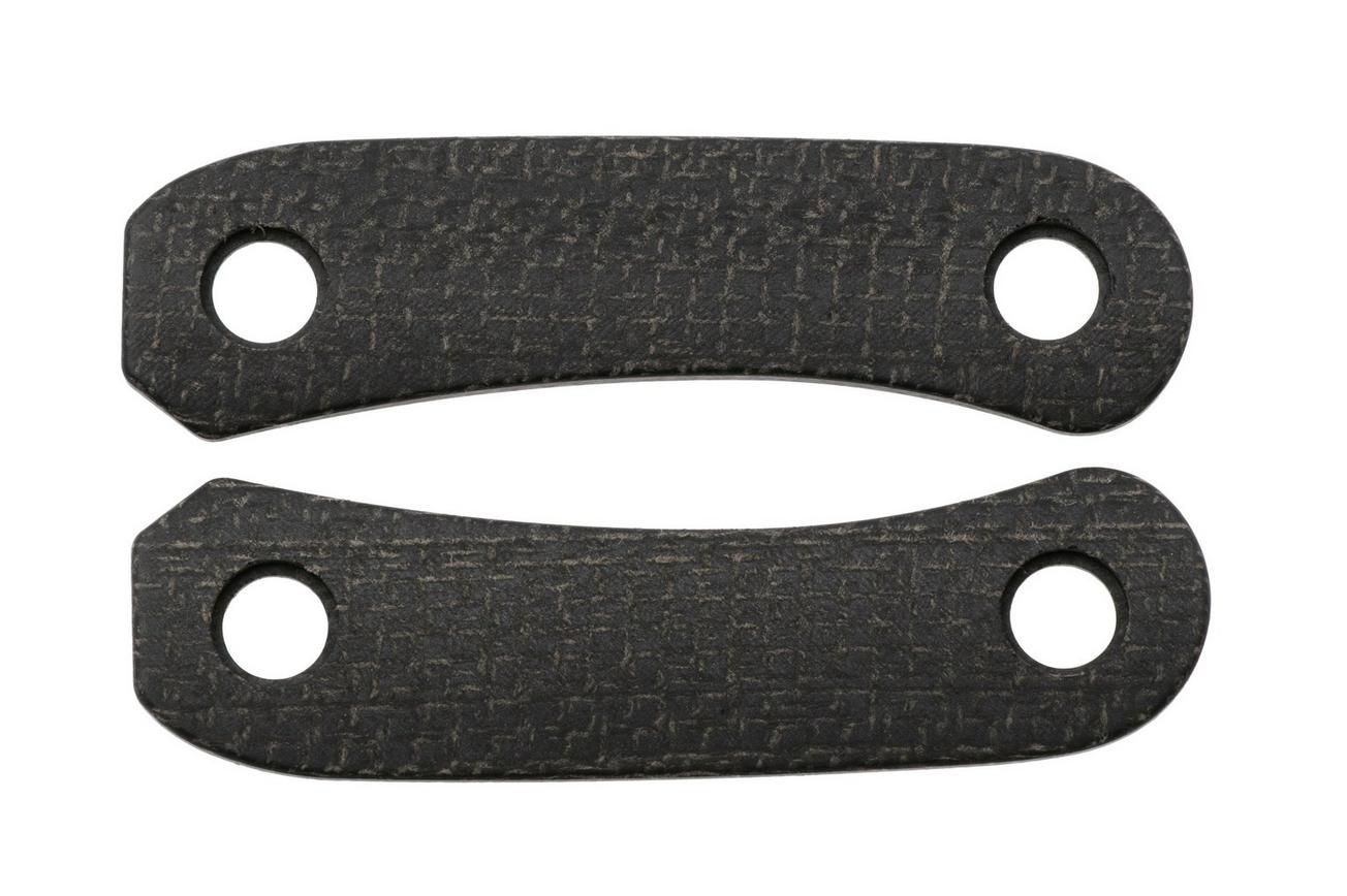 Knafs Lander 4 Knife Scales 00528 Black Burlap Micarta, handgreepschalen