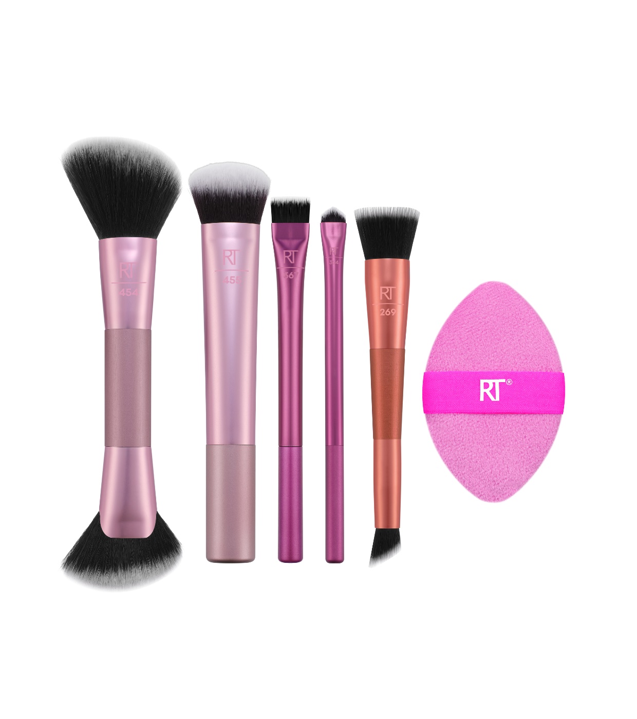 Real Techniques - Conjunto de pincéis para olhos e rosto Big Blends Energy