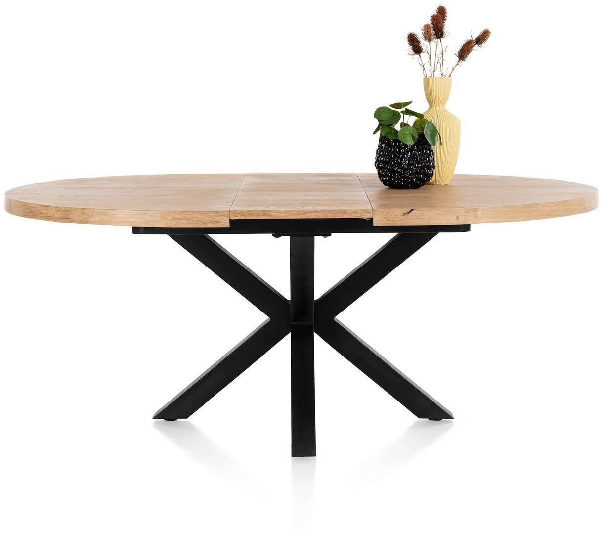 Henders en Hazel   Metalox Rond Uitschuiftafel