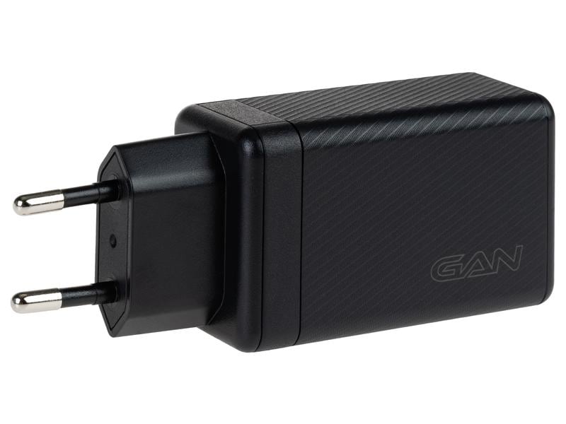 onit USB-Wandladegerät Dual QC4  65 W GaN Schwarz Ladeadapter mit einem USB-C- und einem USB-A-Port