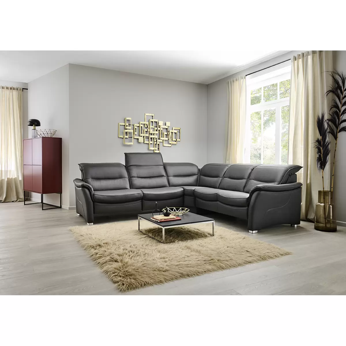 Ecksofa Kassel Anthrazit
