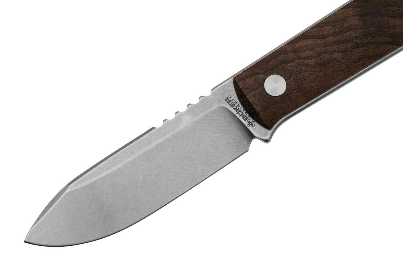 Böker BFF Packlite 120748 Walnut Wood, vaststaand mes, Lucas Burnley design