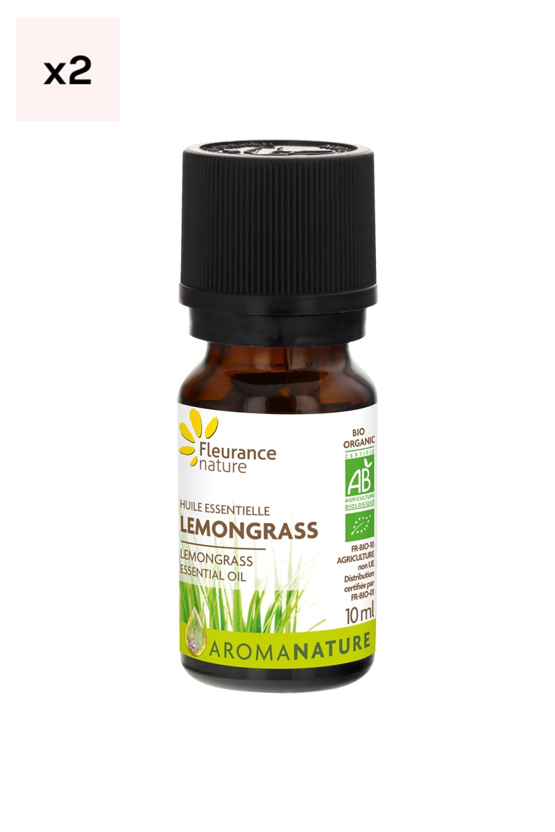 Huiles essentielles bio - Lemongrass - 2 x 10 ml