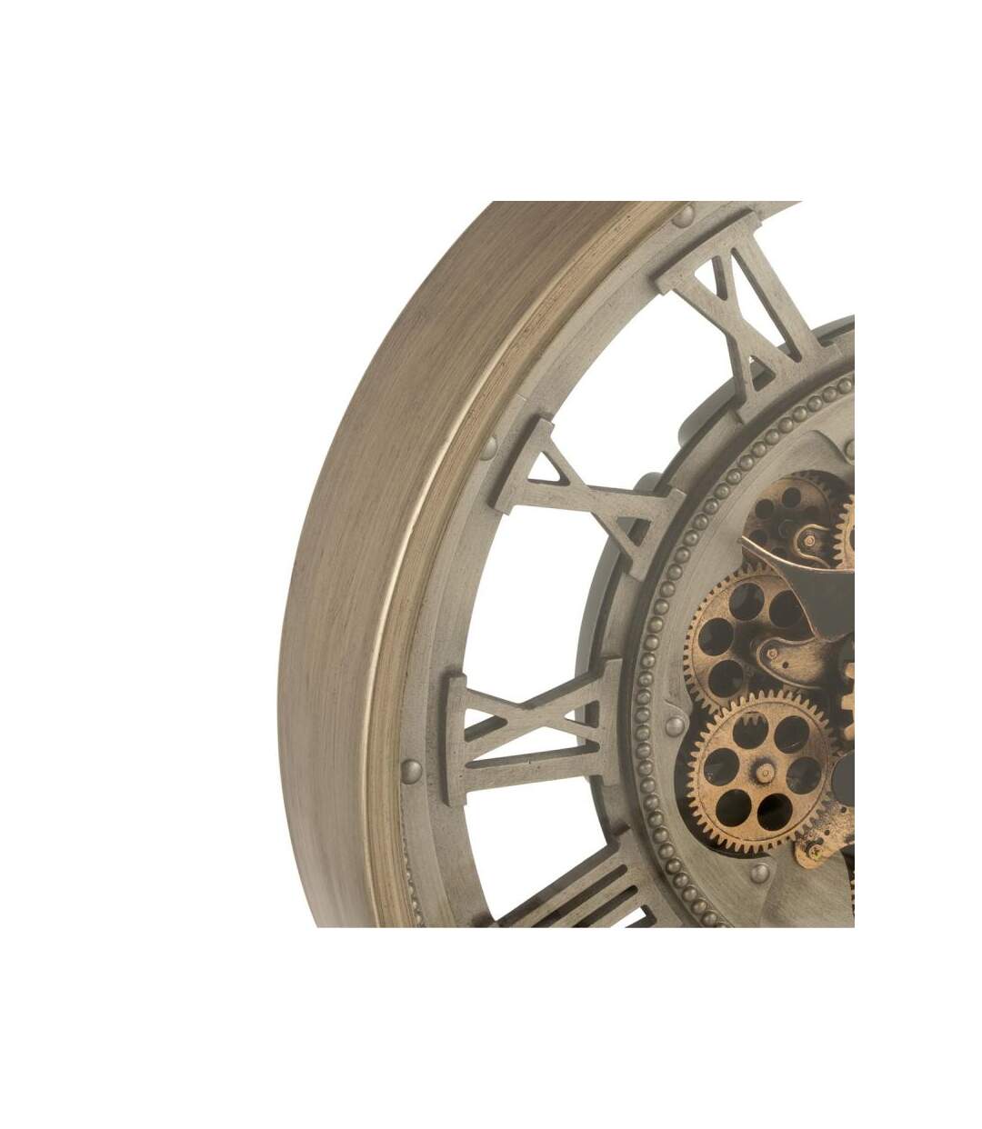 Paris Prix - Horloge Murale En Métal mécanisme 60cm Gris