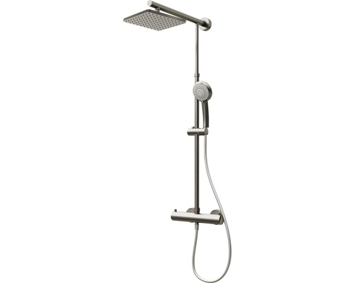 Douchekolom incl. thermostaat Schulte Classic vierkant roestvrij staal D9641 90