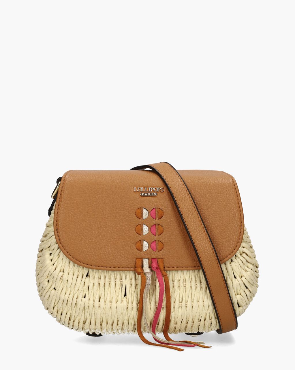Lollipops Labro Basket Bag Ecru/Cognac Tas