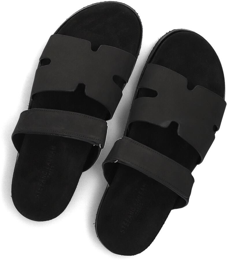 STEFANO LAURAN Badslippers Heren 26004 Maat: 42 Materiaal: Leatherlook Kleur: Zwart