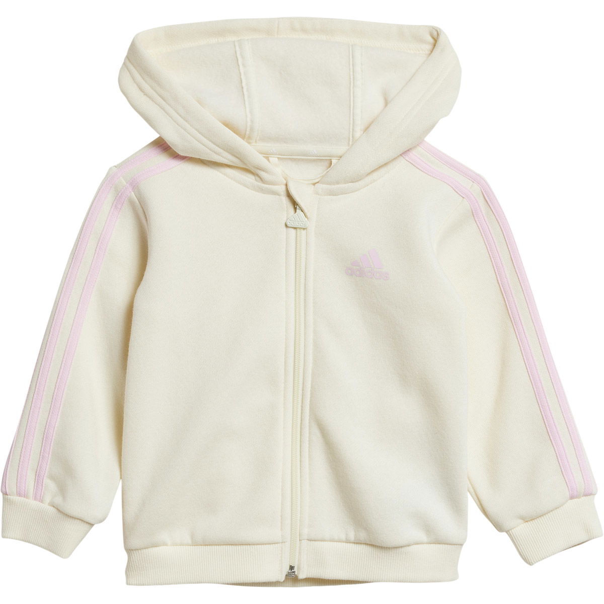 adidas 3-Stripes Full Zip Hood Joggingsæt Børn