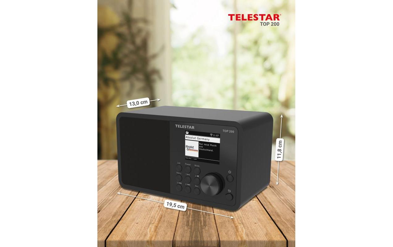 Internet Radio TOP 200 Schwarz<br>Mono-Radio mit DAB+/FM und Internetradio
