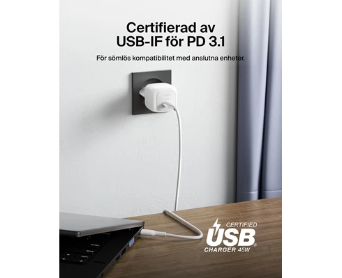 Belkin 45W USB PD Wall Charger with PPS - White