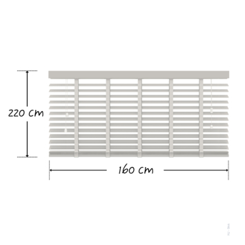 KARWEI houten jaloezie 50 mm wit (kleurnr. 944) 160x220 cm (bxh)